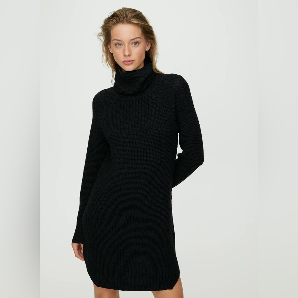 Brand new with tags - black dress from Aritzia - 100% wool! Size M